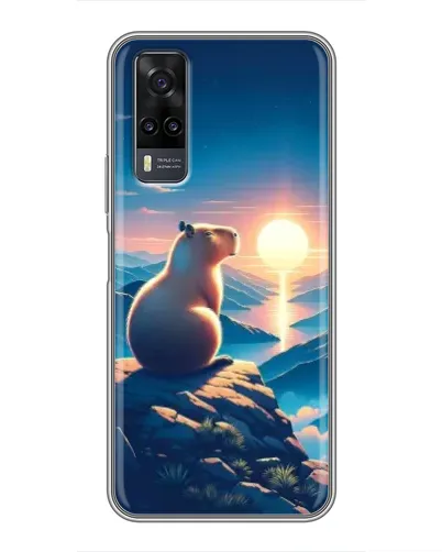 Чехол для Vivo Y31 с картинкой «Закат солнца с капибарой» Чехол для Vivo Y31 с картинкой «Закат солнца с капибарой»