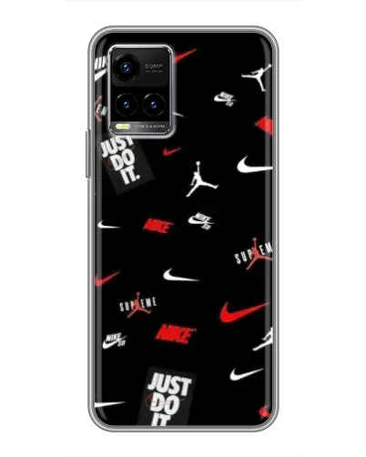 Чехол для Vivo Y33s с картинкой «Nike Mix Pattern»