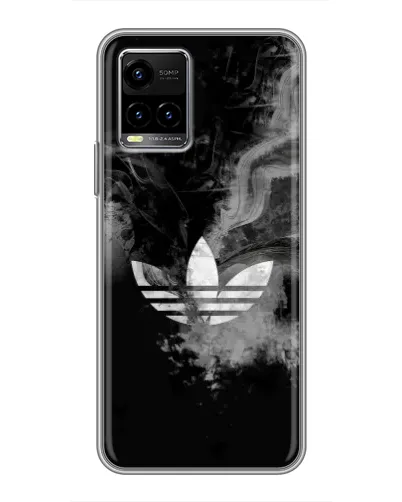 Чехол для Vivo Y33s с картинкой «Абстрактный дым Adidas»
