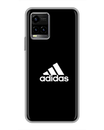 Чехол для Vivo Y33s с картинкой «Черная классика Adidas»