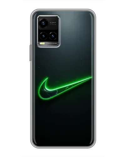 Чехол для Vivo Y33s с картинкой «Неоновый контур Nike» Чехол для Vivo Y33s с картинкой «Неоновый контур Nike»