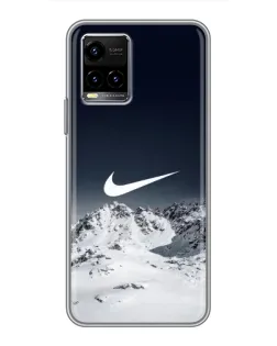 Чехол для Vivo Y33s с картинкой «Nike — зимние горы»