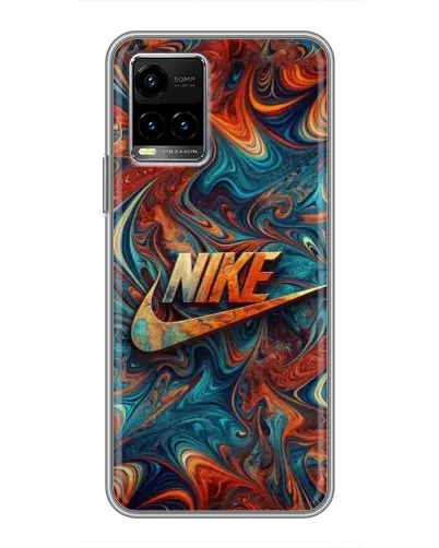 Чехол для Vivo Y33s с картинкой «Nike в абстракции» Чехол для Vivo Y33s с картинкой «Nike в абстракции»