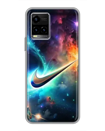 Чехол для Vivo Y33s с картинкой «Космический Nike Swoosh» Чехол для Vivo Y33s с картинкой «Космический Nike Swoosh»