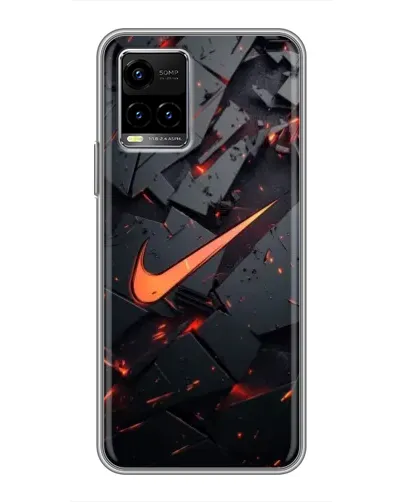 Чехол для Vivo Y33s с картинкой «Nike — эффект разломов» Чехол для Vivo Y33s с картинкой «Nike — эффект разломов»