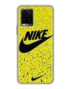 Чехол для Vivo Y33s с картинкой «Желтый текстурный Nike»