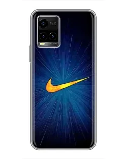 Чохол для Vivo Y33s з картинкою «Синій пульс Nike»