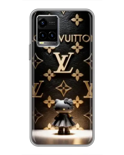 Чехол для Vivo Y33s с картинкой «Монограмма с фигурой»