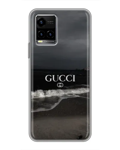 Чехол для Vivo Y33s с картинкой «Gucci — морской прибой»