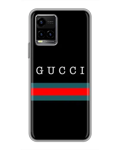 Чехол для Vivo Y33s с картинкой «Gucci — красный пояс»