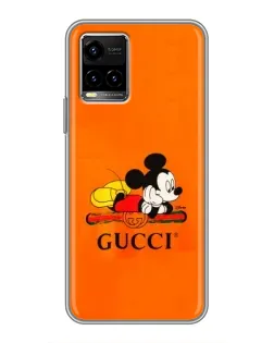 Чохол для Vivo Y33s з картинкою «Міккі Маус Gucci — помаранч»