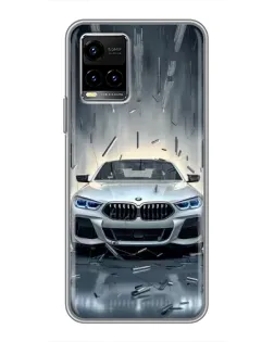 Чехол для Vivo Y33s с картинкой «BMW в свете фар»
