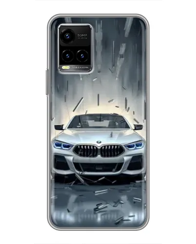 Чехол для Vivo Y33s с картинкой «BMW в свете фар» Чехол для Vivo Y33s с картинкой «BMW в свете фар»
