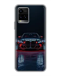 Чехол для Vivo Y33s с картинкой «BMW на мокрой дороге»