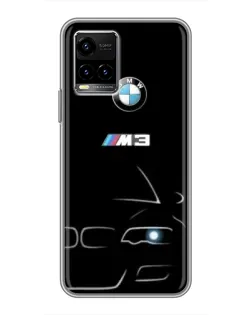 Чехол для Vivo Y33s с картинкой «Минималистичный принт BMW M3»
