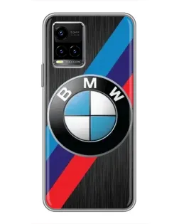 Чехол для Vivo Y33s с картинкой «BMW M-stripes стиль»
