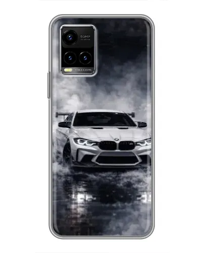 Чехол для Vivo Y33s с картинкой «BMW сквозь туман» Чехол для Vivo Y33s с картинкой «BMW сквозь туман»