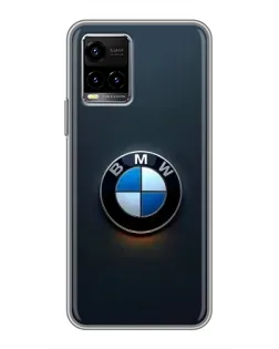 Чехол для Vivo Y33s с картинкой «Логотип BMW — минимализм»