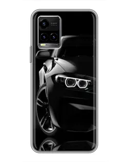 Чохол для Vivo Y33s з картинкою «Чорна BMW — профіль»