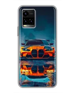 Чохол для Vivo Y33s з картинкою «BMW — золота емблема»