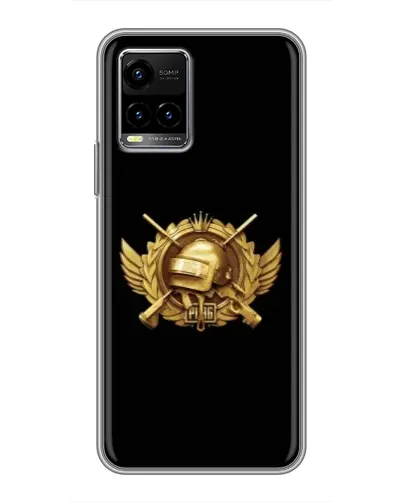 Чехол для Vivo Y33s с картинкой «PUBG — оранжевый градиент»
