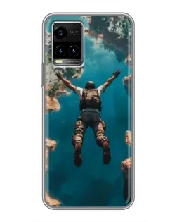 Чехол для Vivo Y33s с картинкой «PUBG — свободное падение»
