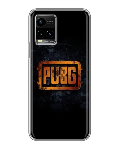 Чехол для Vivo Y33s с картинкой «PUBG — золотой логотип»