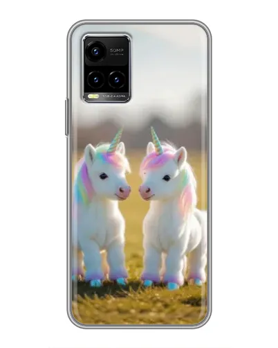 Чехол для Vivo Y33s с картинкой «Пара единорогов» Чехол для Vivo Y33s с картинкой «Пара единорогов»