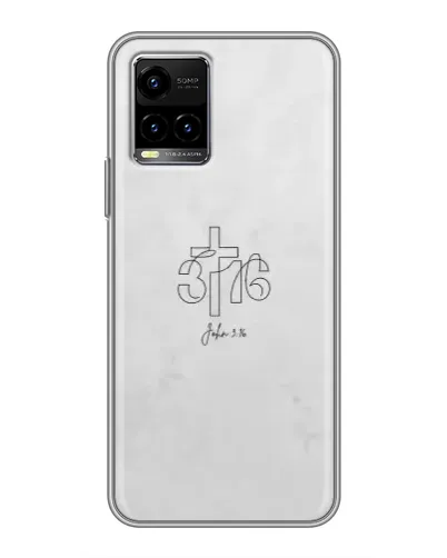 Чехол для Vivo Y33s с картинкой «Иоанна 3:16 Крест»