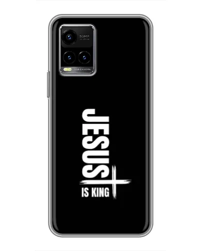 Чехол для Vivo Y33s с картинкой «Вертикаль веры Jesus»