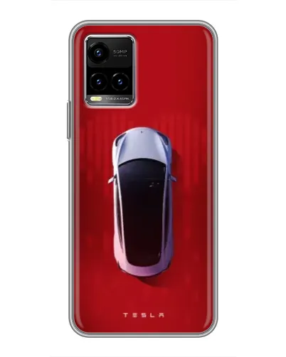 Чехол для Vivo Y33s с картинкой «Tesla Top View»