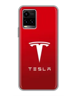 Чехол для Vivo Y33s с картинкой «Tesla Red Classic»