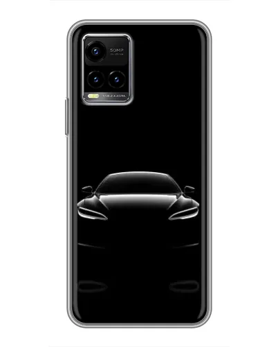 Чехол для Vivo Y33s с картинкой «Силуэт Tesla Night»