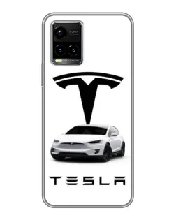 Чехол для Vivo Y33s с картинкой «Tesla White Style»
