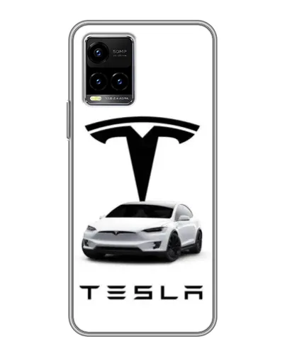 Чехол для Vivo Y33s с картинкой «Tesla White Style»