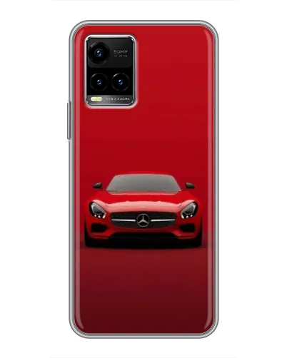 Чехол для Vivo Y33s с картинкой «Красный Mercedes AMG»