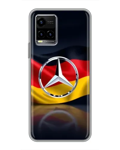 Чехол для Vivo Y33s с картинкой «Mercedes — флаг Германии»