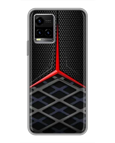 Чехол для Vivo Y33s с картинкой «Mercedes Carbon Grid»