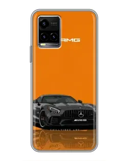 Чехол для Vivo Y33s с картинкой «Оранжевый Mercedes AMG»