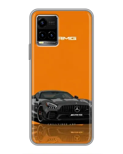 Чехол для Vivo Y33s с картинкой «Оранжевый Mercedes AMG»