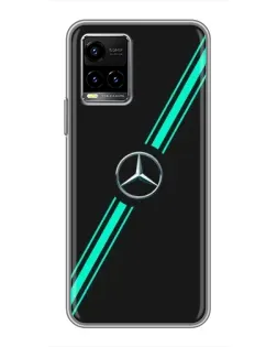 Чехол для Vivo Y33s с картинкой «Спортивные линии Mercedes»