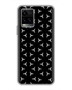 Чехол для Vivo Y33s с картинкой «Mercedes паттерн звезд»
