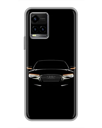 Чехол для Vivo Y33s с картинкой «Audi — ночной контур»