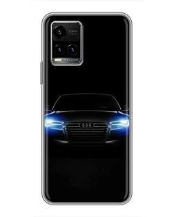 Чехол для Vivo Y33s с картинкой «Audi в неоне»