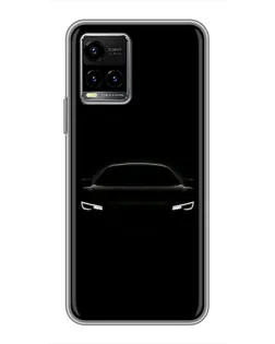 Чехол для Vivo Y33s с картинкой «Взгляд Audi в темноте»