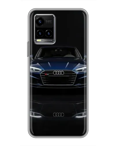 Чехол для Vivo Y33s с картинкой «Audi — ночное отражение»