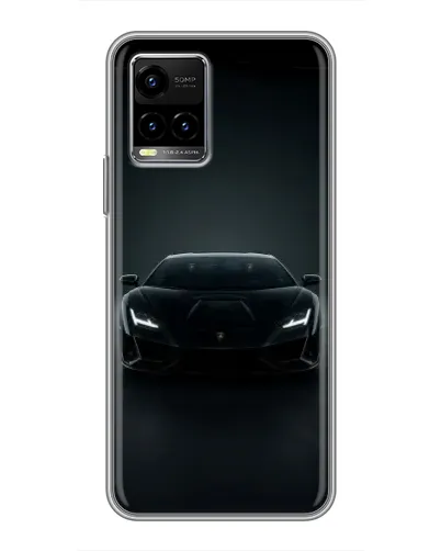 Чохол для Vivo Y33s з картинкою «Чорний Lamborghini Aventador»