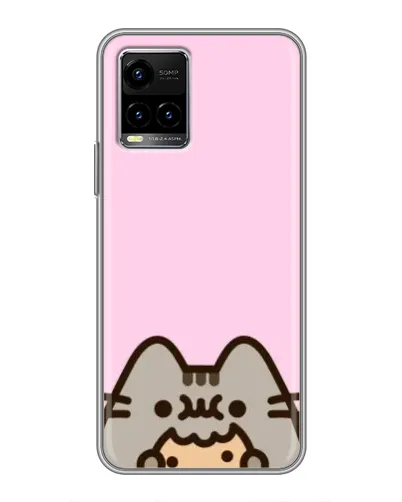 Чехол для Vivo Y33s с картинкой «Pusheen и печенье» Чехол для Vivo Y33s с картинкой «Pusheen и печенье»