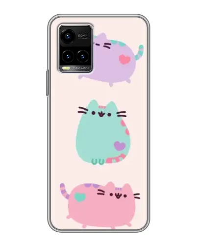 Чехол для Vivo Y33s с картинкой «Pusheen трио» Чехол для Vivo Y33s с картинкой «Pusheen трио»