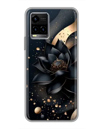 Чехол для Vivo Y33s с картинкой «Черный лотос»